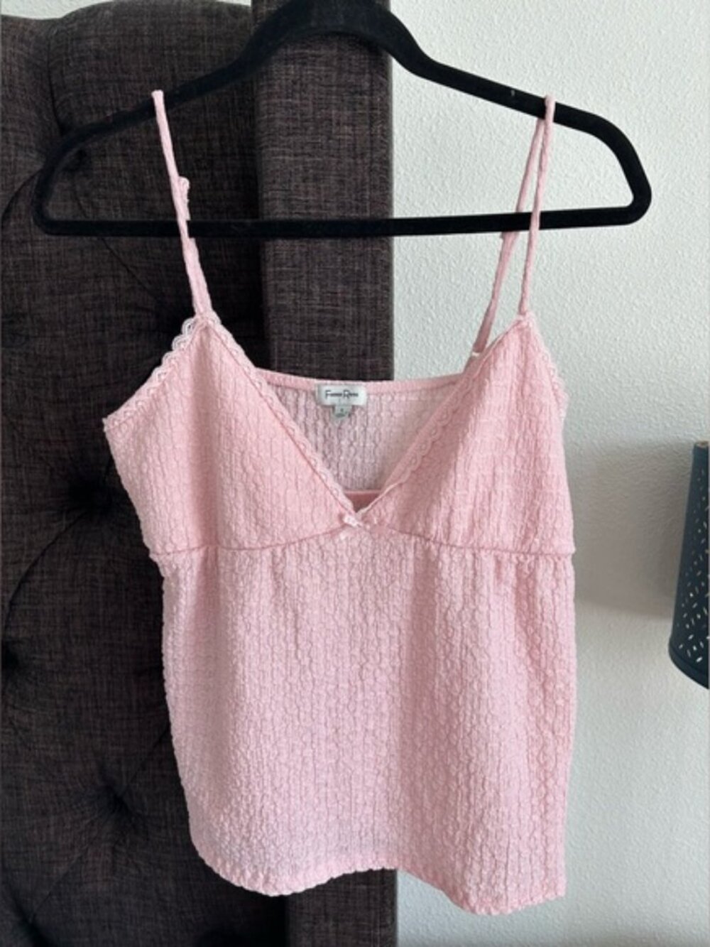 Faded Rose Light Pink Textured Cami Top